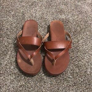 MIA Tan Leather Women's Sandals